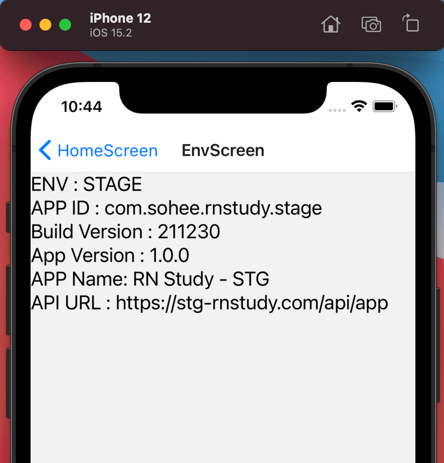 react native env ios11