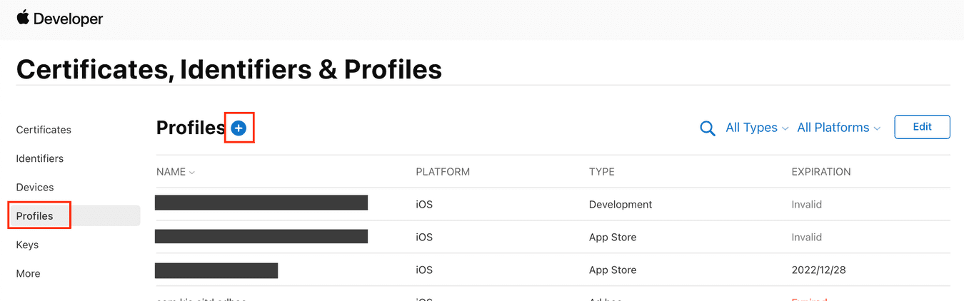 iOS 인증서 생성하기 - Provisioning Profile