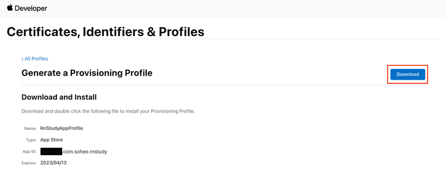 react native create ios certificate profiles7