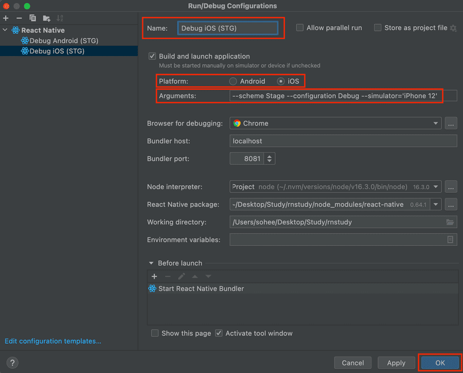 react native debug with webstorm5