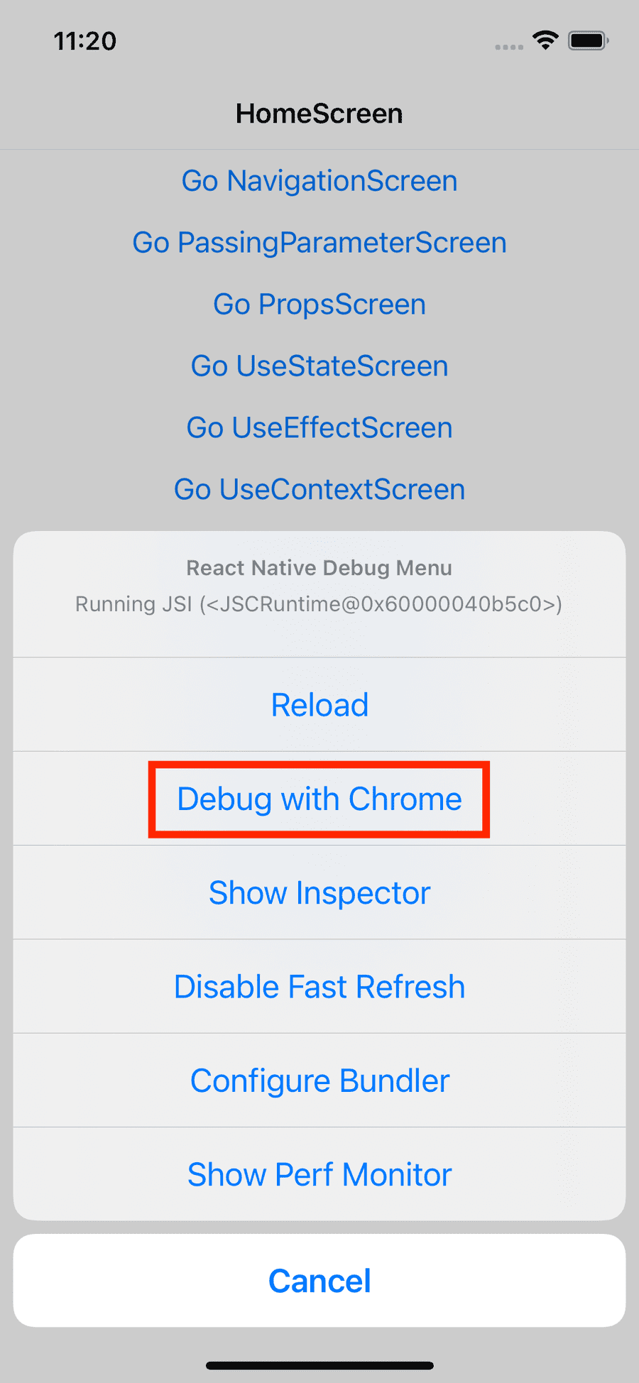 react native debug with webstorm13