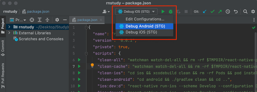 react native debug with webstorm6