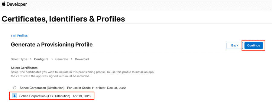 react native create ios certificate profiles4