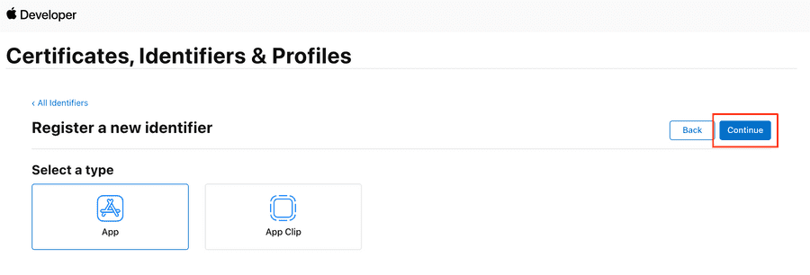 react native create ios certificate identifiers3