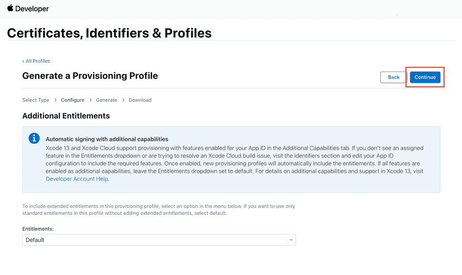 react native create ios certificate profiles5